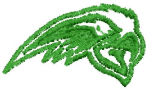 Falcon Head Logo Machine Embroidery Design