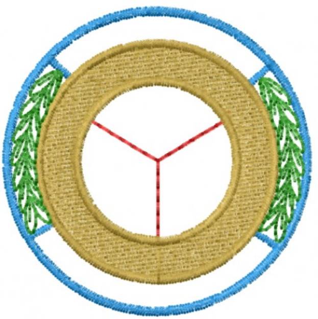 Picture of Circle Crest Machine Embroidery Design