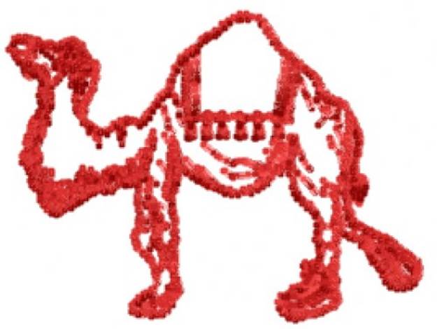 Picture of Camel Outline Machine Embroidery Design