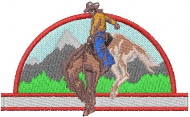 Picture of Cowboy Banner Machine Embroidery Design