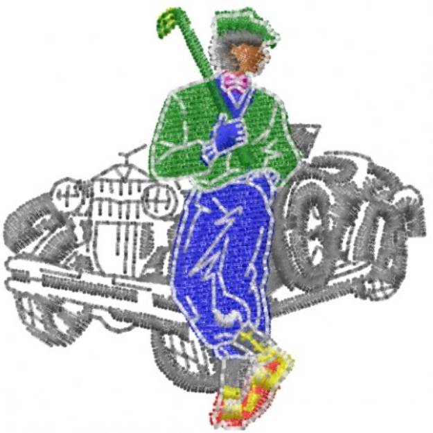 Picture of Golfer Machine Embroidery Design