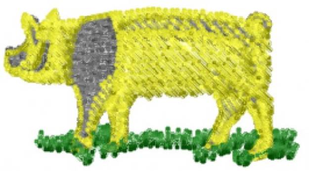 Picture of Pig Machine Embroidery Design