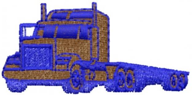 Picture of Semi Truck Machine Embroidery Design