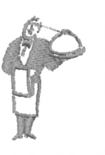 Picture of Waiter Machine Embroidery Design