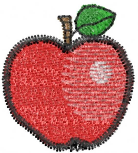 Picture of Apple Machine Embroidery Design