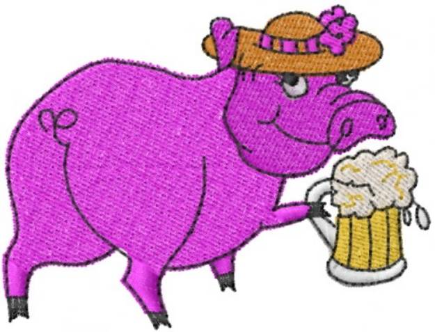 Picture of Beer Hog Machine Embroidery Design