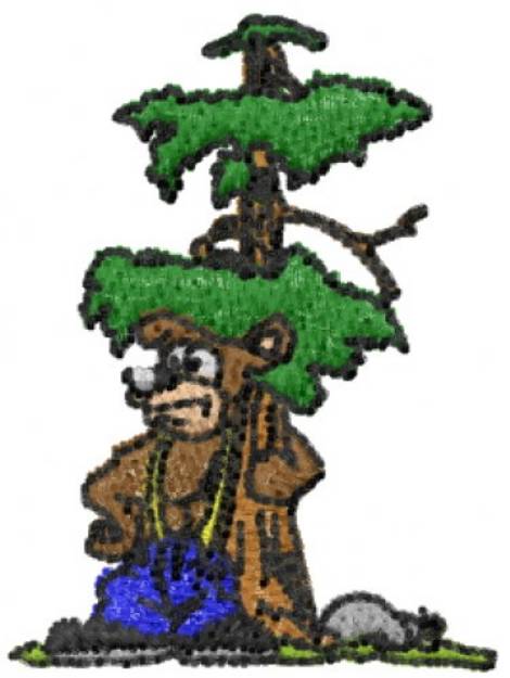 Picture of Cartoon Bear Machine Embroidery Design