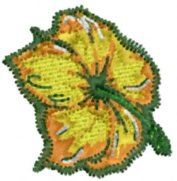 Picture of Hibiscus Flower Machine Embroidery Design