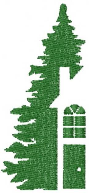 Picture of House Tree Machine Embroidery Design