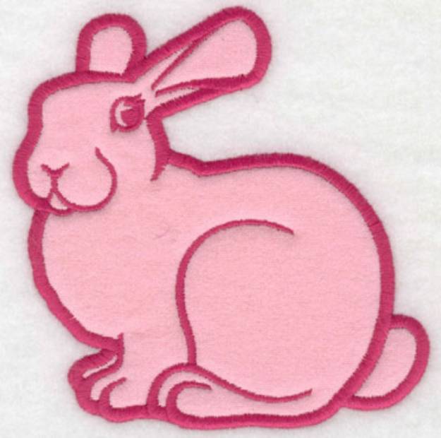 Picture of Rabbit Applique Machine Embroidery Design