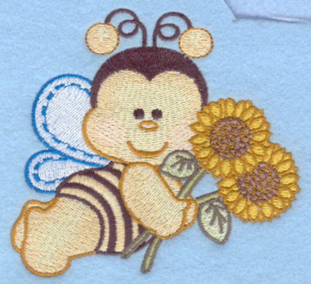 Picture of Flying Bumble Bee Machine Embroidery Design