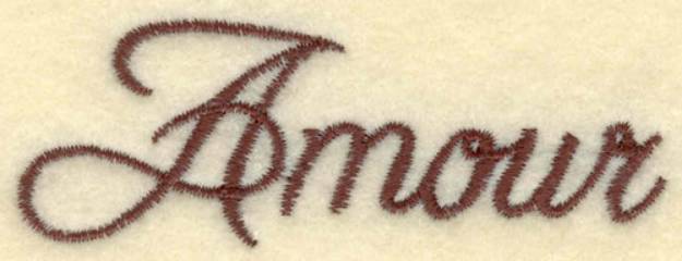 Picture of Amour Lettering Machine Embroidery Design