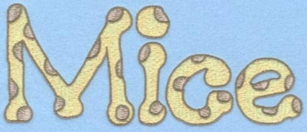 Picture of Mice Text Machine Embroidery Design