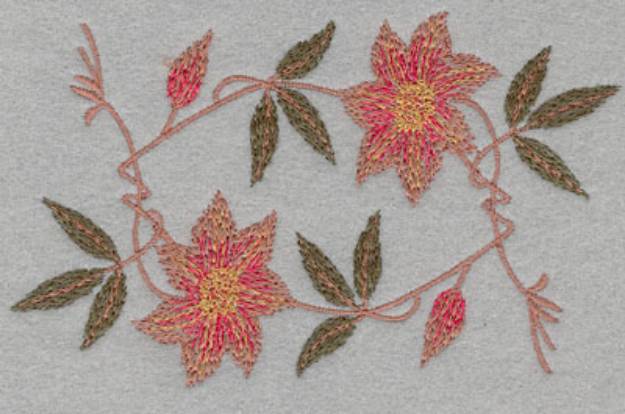 Picture of Floral Design Machine Embroidery Design