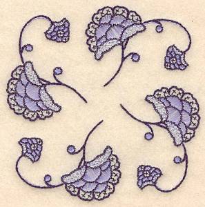 Picture of Colonial Floral Design Machine Embroidery Design