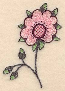 Picture of Colonial Floral Design Machine Embroidery Design