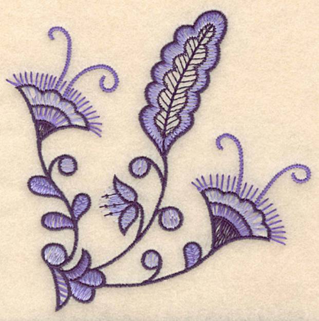 Picture of Colonial Floral Design Machine Embroidery Design