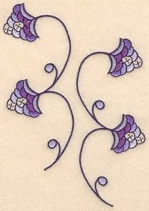 Picture of Colonial Floral Design Machine Embroidery Design