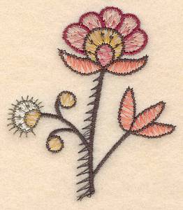 Picture of Colonial Floral Design Machine Embroidery Design