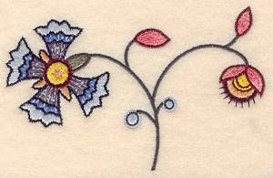 Picture of Colonial Floral Design Machine Embroidery Design