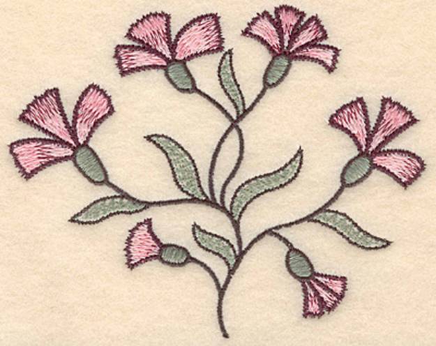 Picture of Colonial Floral Design Machine Embroidery Design