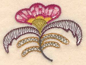 Picture of Colonial Floral Design Machine Embroidery Design