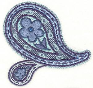 Picture of Floral Paisley C Machine Embroidery Design