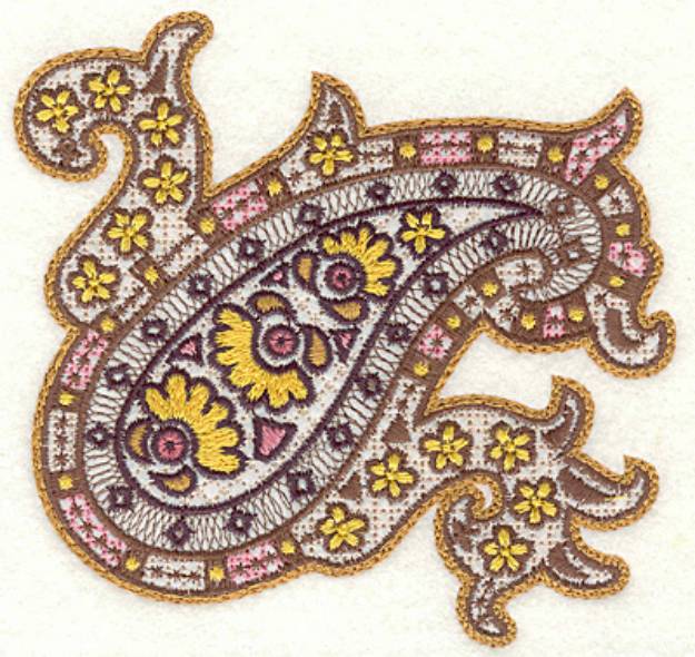 Picture of Lizard Paisley Small Machine Embroidery Design