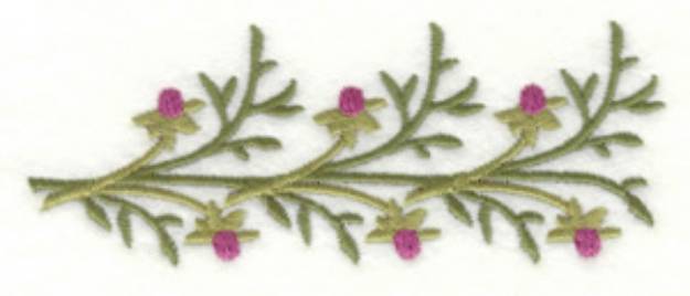 Picture of Horizontal Buds Machine Embroidery Design