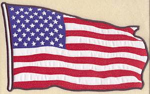 Picture of American Flag Applique Machine Embroidery Design