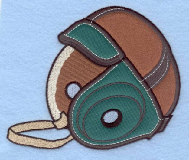 Picture of Vintage Helmet Applique Machine Embroidery Design