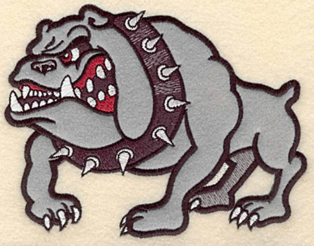 Picture of Bulldog Medium Applique Machine Embroidery Design