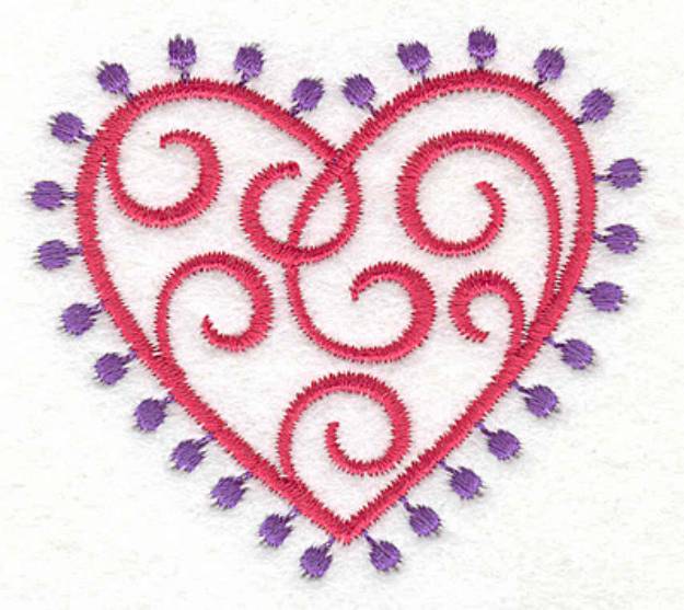 Picture of Fashion Heart Machine Embroidery Design