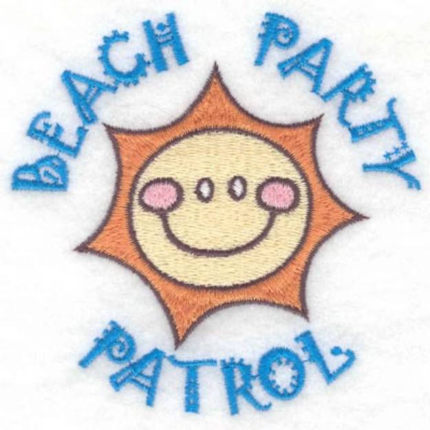 Picture of Beach Party Patrol Small Machine Embroidery Design