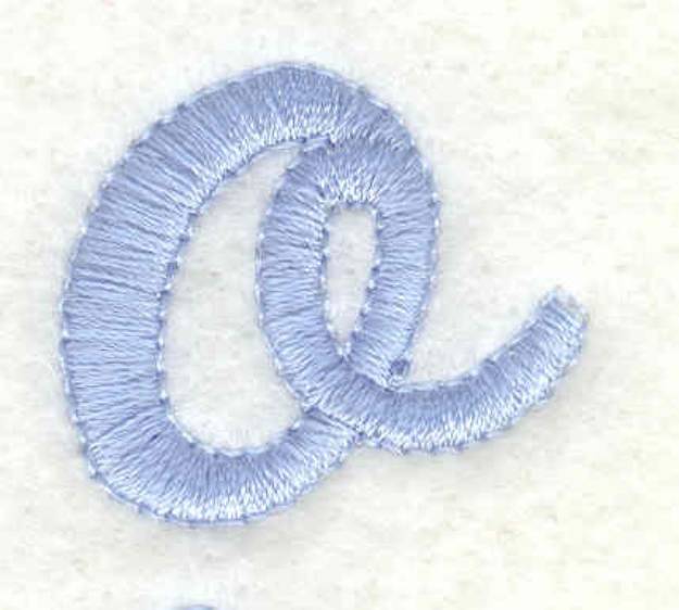 Picture of Lowercase Fancy o Machine Embroidery Design