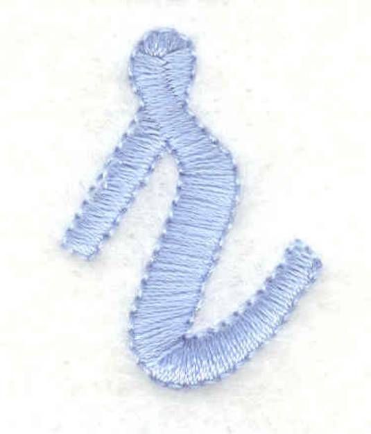 Picture of Lowercase Fancy r Machine Embroidery Design