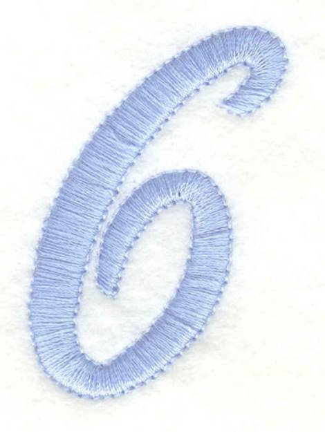 Picture of Number Six Machine Embroidery Design