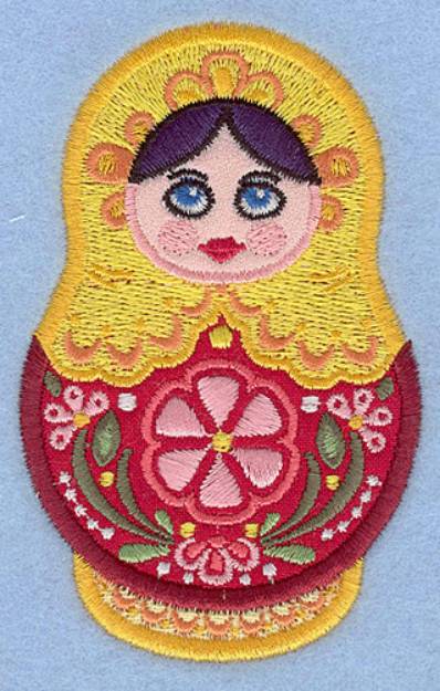 Picture of Matryoshka Doll Applique Machine Embroidery Design