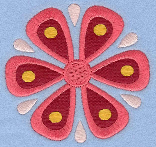 Picture of Floral Applique Machine Embroidery Design