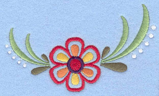 Picture of Folk Flower Machine Embroidery Design