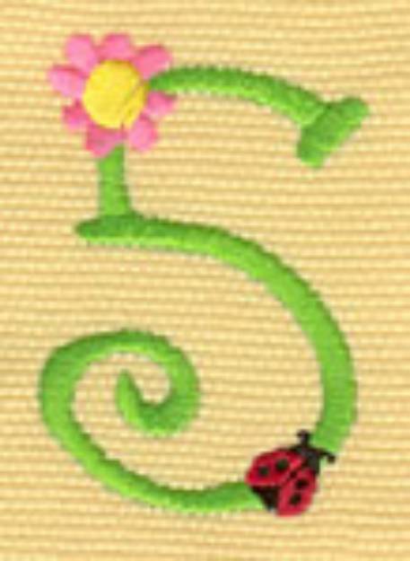 Picture of Ladybug Letters 5 Machine Embroidery Design