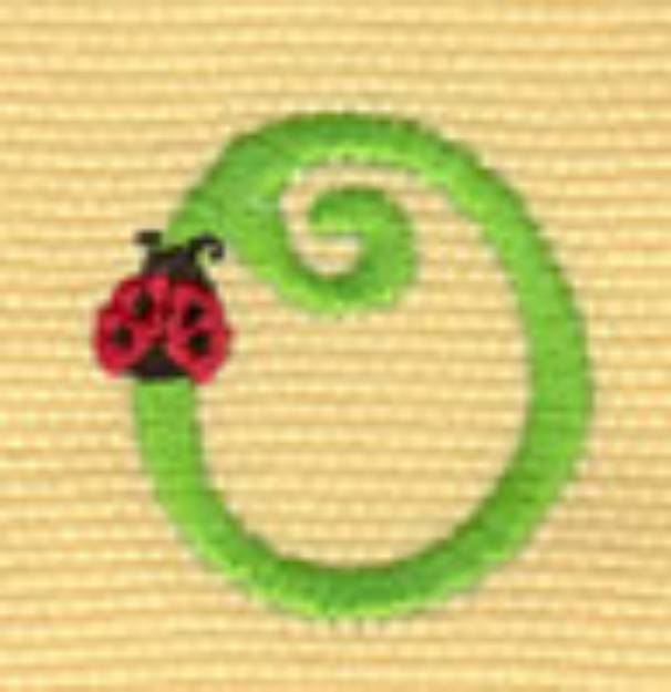 Picture of Ladybug Lowercase o Machine Embroidery Design