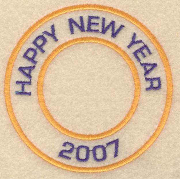 Picture of Happy New Year 2007 Machine Embroidery Design