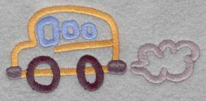 Picture of School Bus Machine Embroidery Design