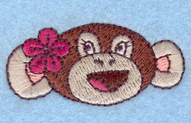 Picture of Monkey Face Girl Small Machine Embroidery Design