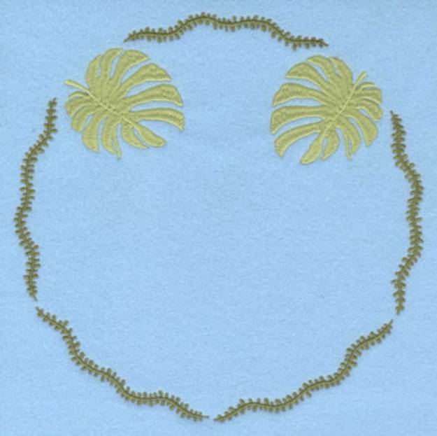 Picture of Palm Leaf  Circle Machine Embroidery Design