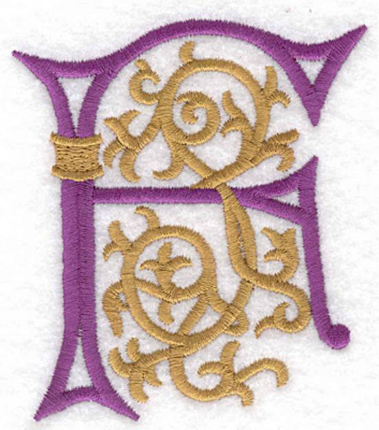 Picture of Festive Uppercase F Machine Embroidery Design