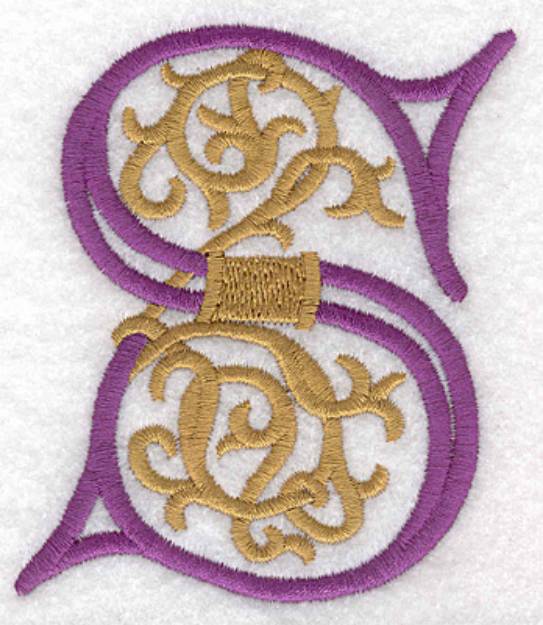 Picture of Festive Uppercase S Machine Embroidery Design