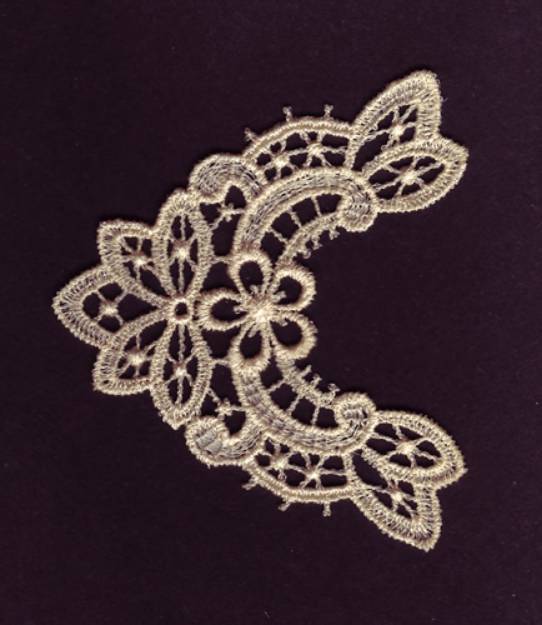 Picture of Floral Lace Decoration Machine Embroidery Design