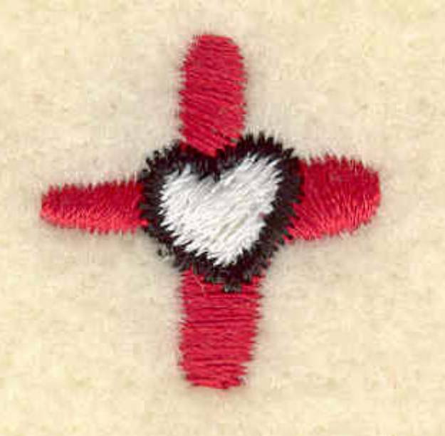 Picture of Plus Sign And Heart Machine Embroidery Design